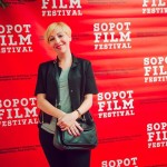 Magdalena Piekorz "na ściance" festiwalu sopockiego